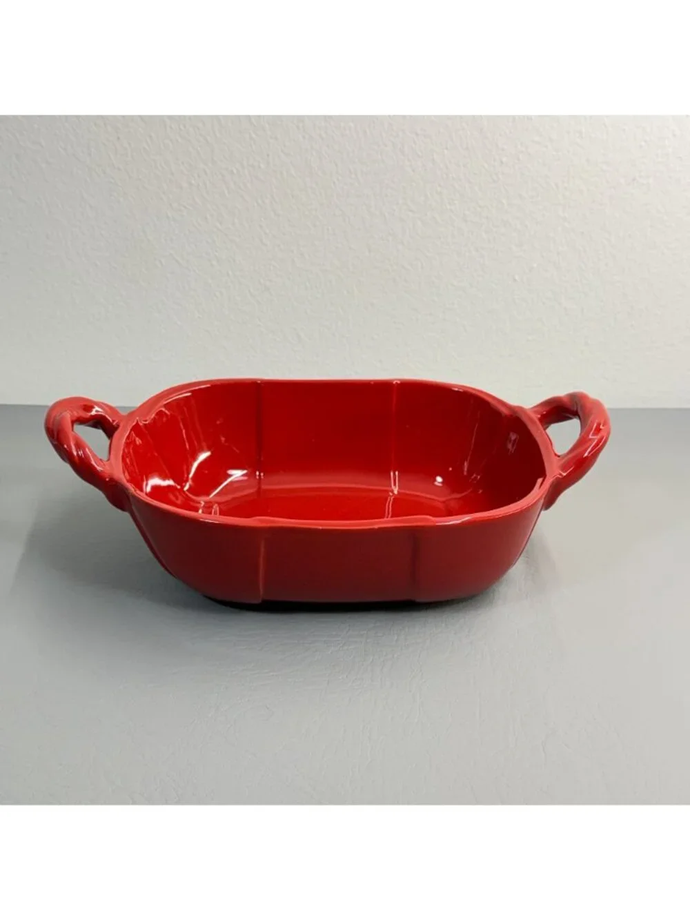 Vintage Lica Ars Italy Red Ceramic Casserole Dish 11